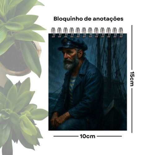 Bloquinho de Anotações Personalizado A6 - Marinheiro