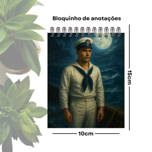 Bloquinho de Anotações Personalizado A6 - Marinheiro