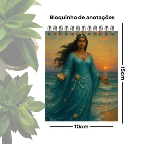 Bloquinho de Anotações Personalizado A6 - Orixá Iemanjá