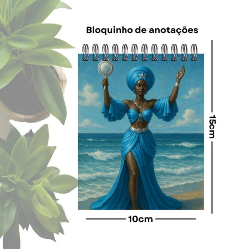 Bloquinho de Anotações Personalizado A6 - Orixá Iemanjá