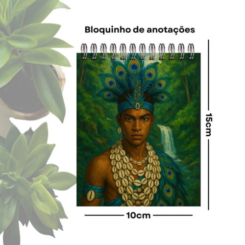 Bloquinho de Anotações Personalizado A6 - Orixá Logun Edé