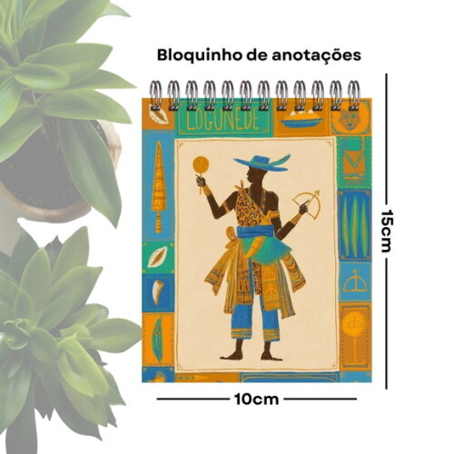 Bloquinho de Anotações Personalizado A6 - Orixá Logun Edé