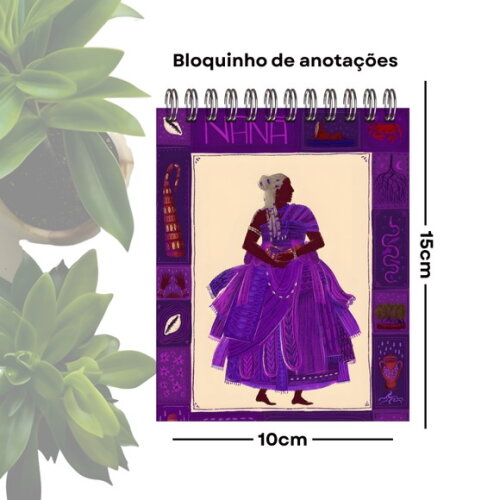 Bloquinho de Anotações Personalizado A6 - Orixá Nanã