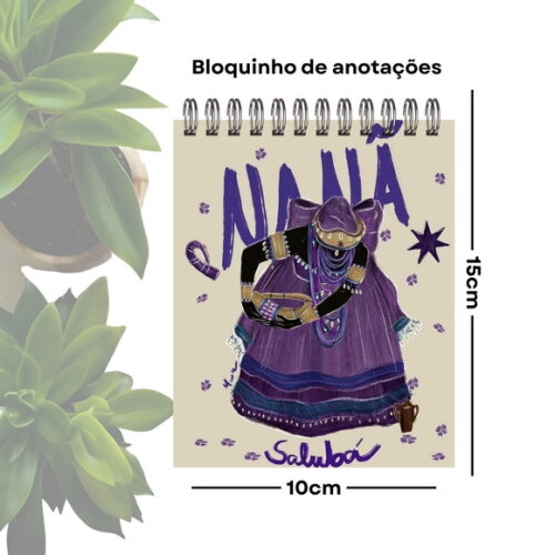 Bloquinho de Anotações Personalizado A6 - Orixá Nanã