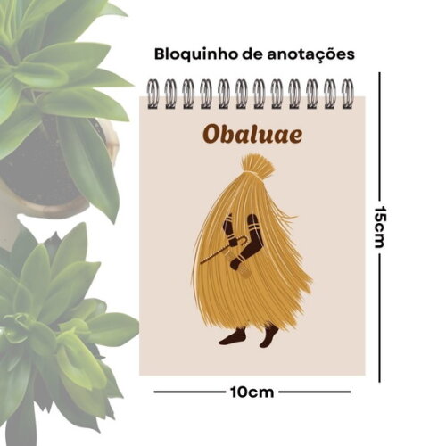 Bloquinho de Anotações Personalizado A6 - Orixá Obaluaê