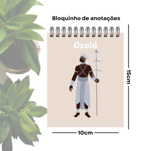 Bloquinho de Anotações Personalizado A6 - Orixá Oxalá