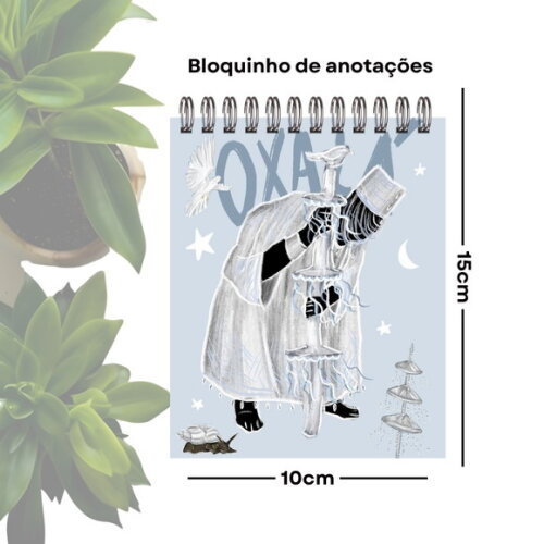 Bloquinho de Anotações Personalizado A6 - Orixá Oxalá