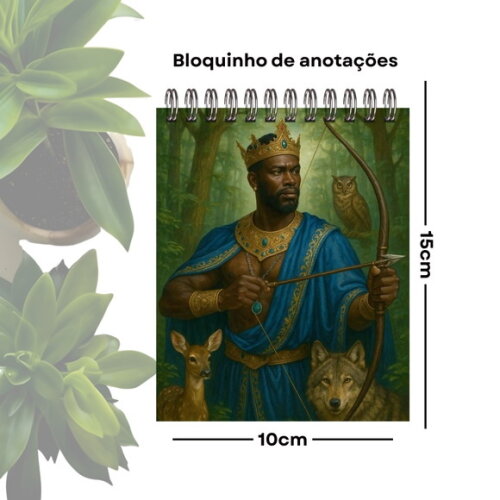 Bloquinho de Anotações Personalizado A6 - Orixá Oxóssi