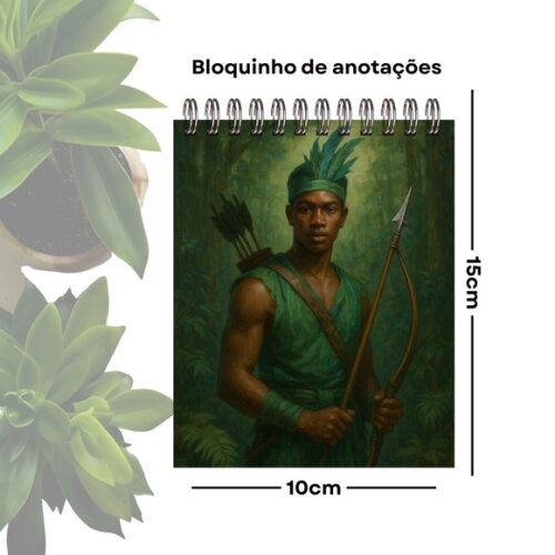 Bloquinho de Anotações Personalizado A6 - Orixá Oxóssi