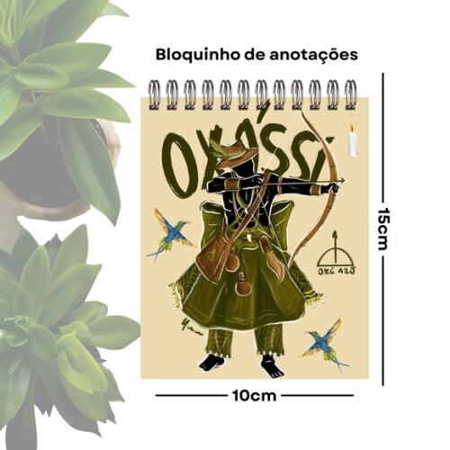 Bloquinho de Anotações Personalizado A6 - Orixá Oxóssi