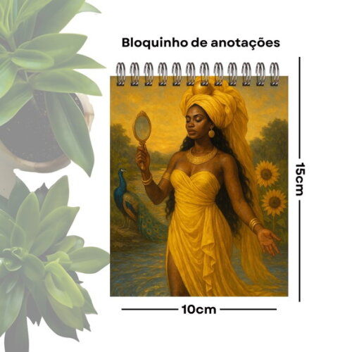 Bloquinho de Anotações Personalizado A6 - Orixá Oxum