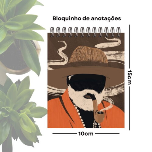 Bloquinho de Anotações Personalizado A6 - Preto Velho