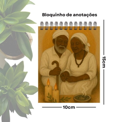Bloquinho de Anotações Personalizado A6 - Pretos Velhos