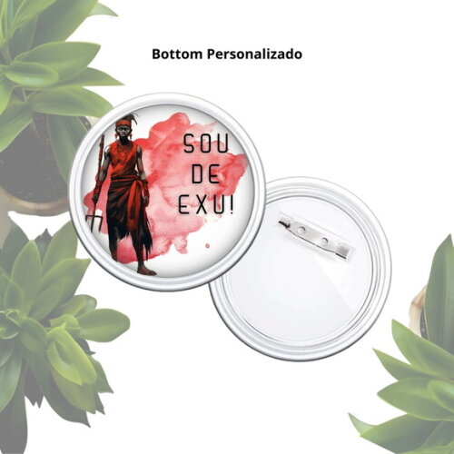 Botton Alfinete Orixá Exú - Broche Personalizado