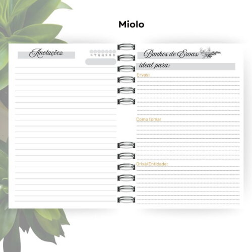 Caderno de Giras - Orixá Oxalá (tamanho Universitário)
