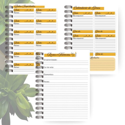 Caderno de Giras - Orixá Oxum (tamanho Universitário)