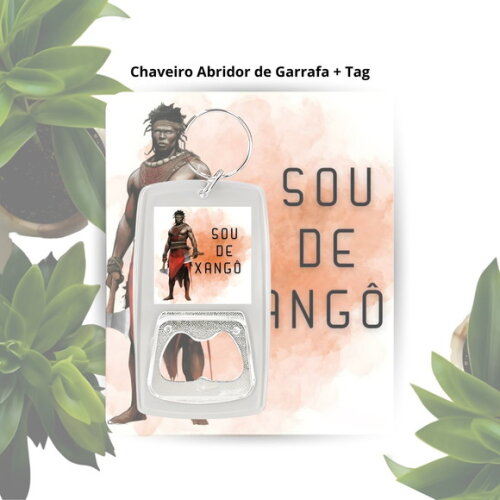 Chaveiro Abridor Orixá Xangô - Lembrancinha Personalizada