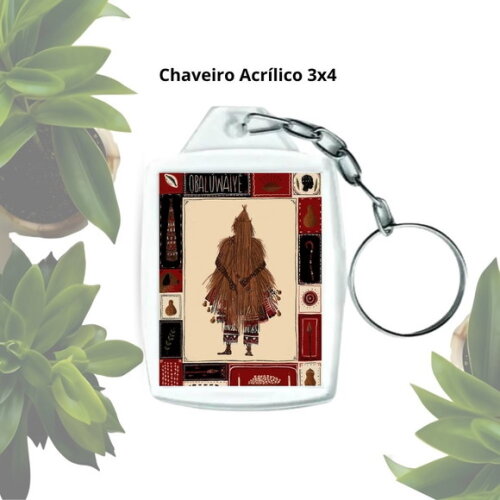 Chaveiro Acrílico 3x4 Personalizado - Orixá Obaluaê