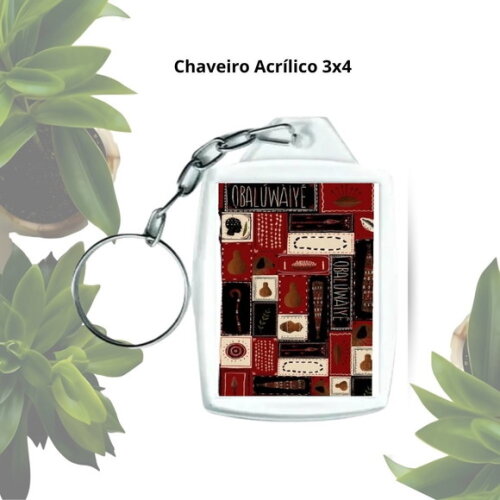 Chaveiro Acrílico 3x4 Personalizado - Orixá Obaluaê