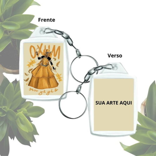Chaveiro Acrílico 3x4 Personalizado - Orixá Oxum