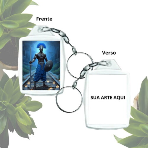 Chaveiro Acrílico Orixá Ogum - Lembrancinha Personalizada