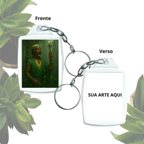 Chaveiro Acrílico Orixá Ossaim - Lembrancinha Personalizada