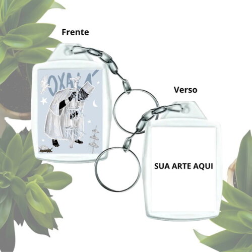 Chaveiro Acrílico Orixá Oxalá - Lembrancinha Personalizada