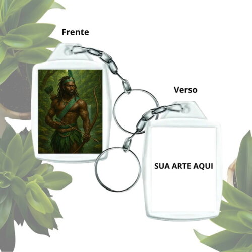 Chaveiro Acrílico Orixá Oxóssi - Lembrancinha Personalizada