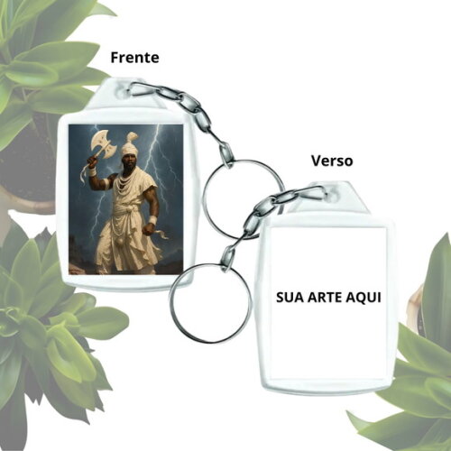 Chaveiro Acrílico Xangô Ayrá - Lembrancinha Personalizada