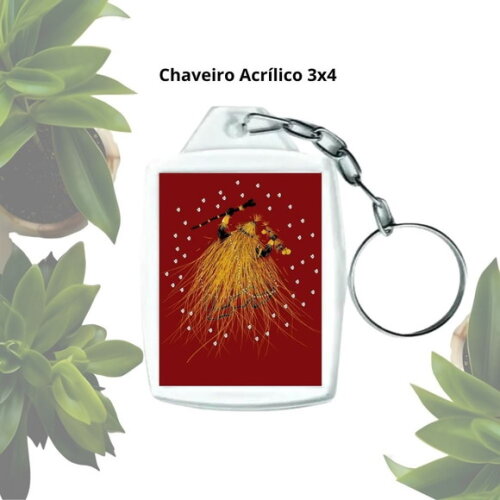 Chaveiro com Tag Personalizado - Lembrancinha Orixá Obaluaê