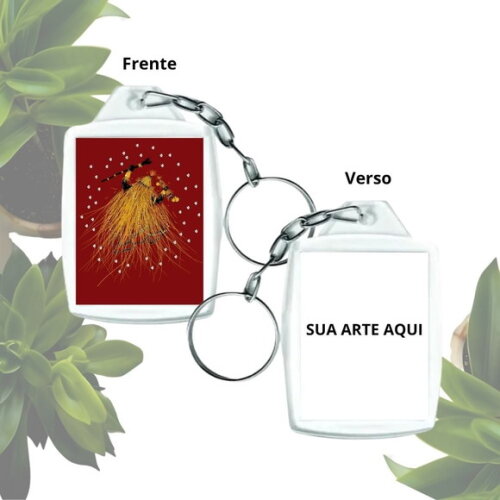 Chaveiro com Tag Personalizado - Lembrancinha Orixá Obaluaê