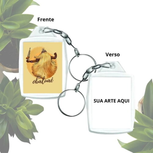 Chaveiro Orixá Obaluaê | Omolu Acrílico 3x4 Personalizado