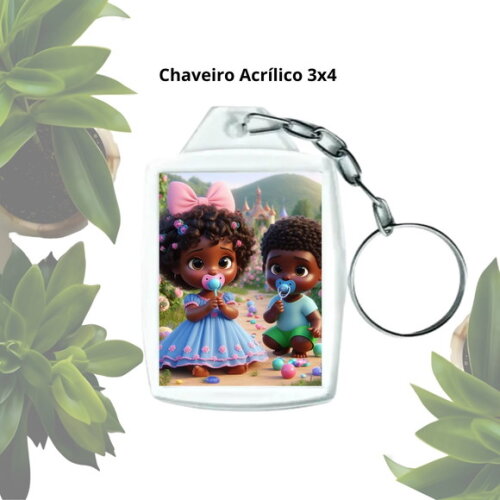 Chaveiro para Lembrancinha Personalizado - Casal de Erê