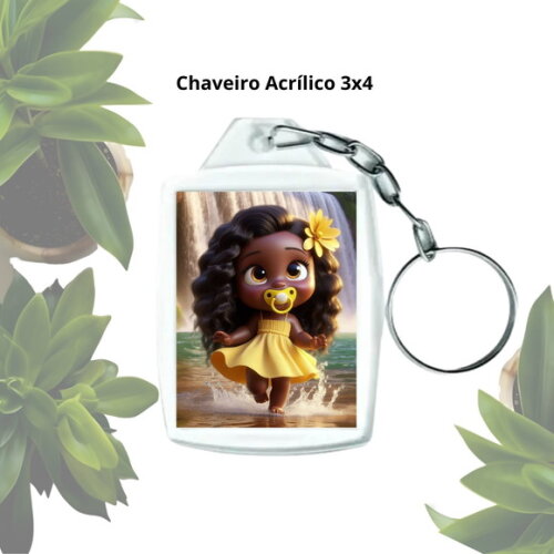 Chaveiro para Lembrancinha Personalizado - Erê de Oxum