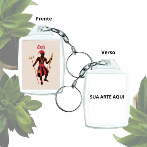Chaveiro Personalizado 3x4 Acrílico - Orixá Exú