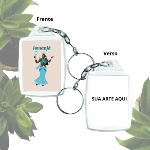 Chaveiro Personalizado 3x4 Acrílico - Orixá Iemanjá