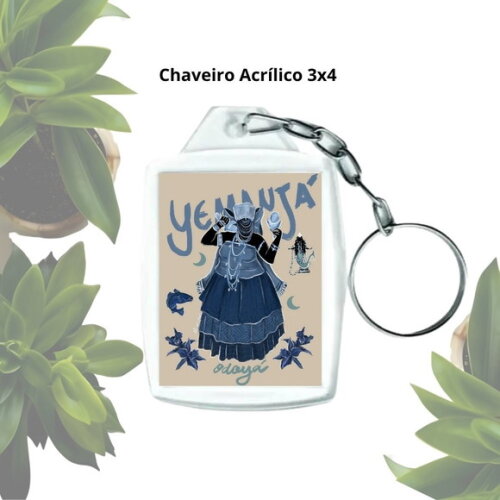 Chaveiro Personalizado 3x4 Acrílico - Orixá Iemanjá