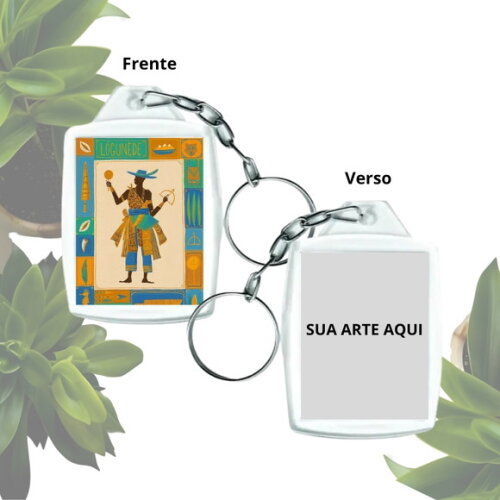 Chaveiro Personalizado 3x4 Acrílico - Orixá Logun Edé