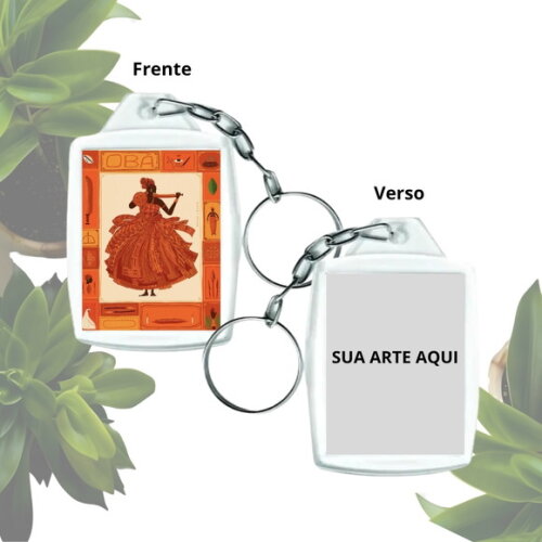 Chaveiro Personalizado 3x4 Acrílico - Orixá Obá