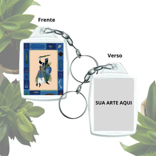 Chaveiro Personalizado 3x4 Acrílico - Orixá Ogum