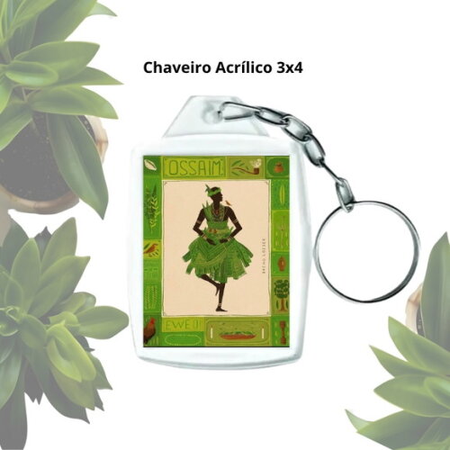 Chaveiro Personalizado 3x4 Acrílico - Orixá Ossaim