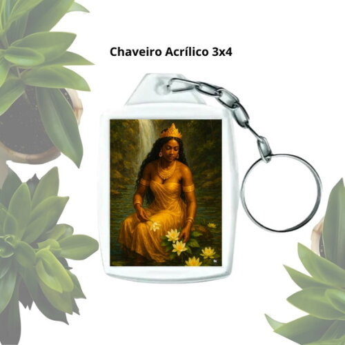 Chaveiro Personalizado 3x4 Acrílico - Orixá Oxum