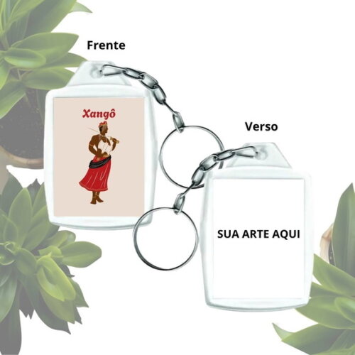Chaveiro Personalizado 3x4 Acrílico - Orixá Xangô