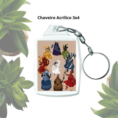 Chaveiro Personalizado Orixás - Acrílico Tamanho 3x4