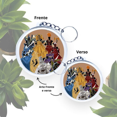 Chaveiro Personalizado Redondo de Acrílico - Orixás