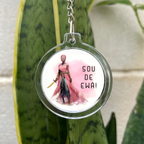 Chaveiro Redondo Orixá Ewá - Lembrancinha Personalizada
