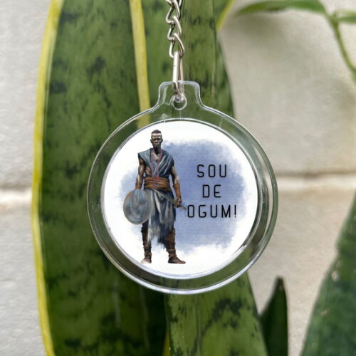 Chaveiro Redondo Orixá Ogum - Lembrancinha Personalizada