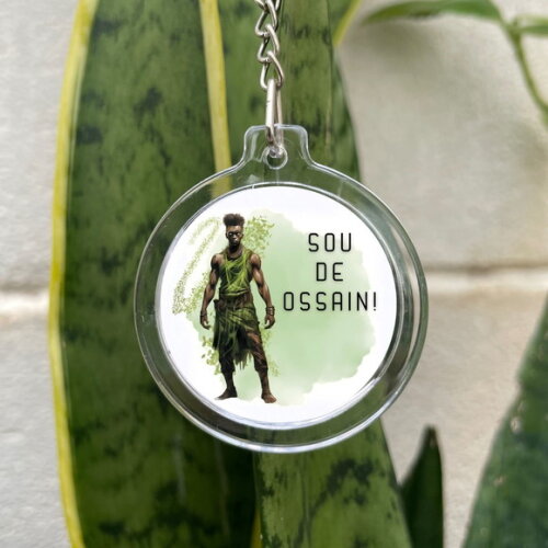 Chaveiro Redondo Orixá Ossain - Lembrancinha Personalizada