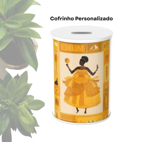 Cofrinho Personalizado para Lembrancinha - Orixá Oxum