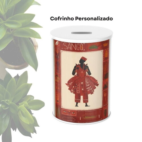 Cofrinho Personalizado para Lembrancinha - Orixá Xangô